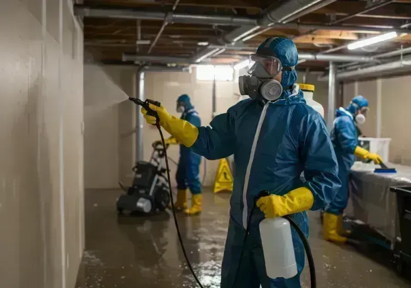 Basement Sanitization and Antimicrobial Treatment process in Aurora, CO